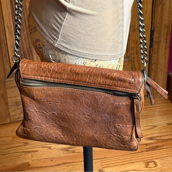 Maxon Collection Pebbled Leather Crossbody Italy Distressed old world boho vibe - Picture 6 of 17